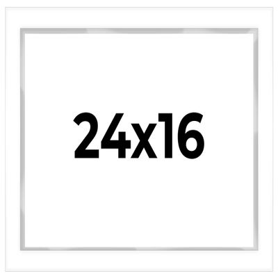 24x16 Shadow Box White Display Frame 1 Inch Deep | 1.5 Inch Wide Moulding | Includes Shatter Resistant Acrylic Plexiglass, Acid-Free Backing and Hanging Hardware