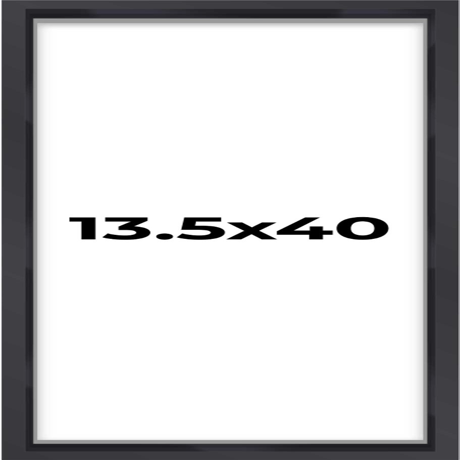 13.5x40 Shadow Box Frame Contemporary Black | 3/4" Depth of Usable Space| Interior Size 13.5x40 or 40x13.5 Inches| UV Resistant Acrylic, Acid-Free Backing, Hangers | Made in USA