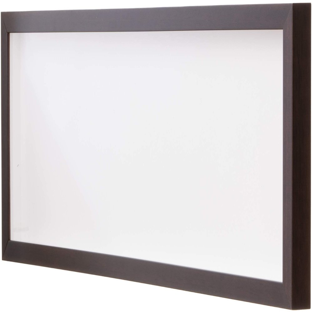 39x13 Brown Walnut Shadow Box Frame | 3/4" of Depth - Lots of Display Room for Jerseys, Keepsakes, Objects, & Memorabilia | UV Resistant Acrylic and Acid Free Backing | Includes Hardware