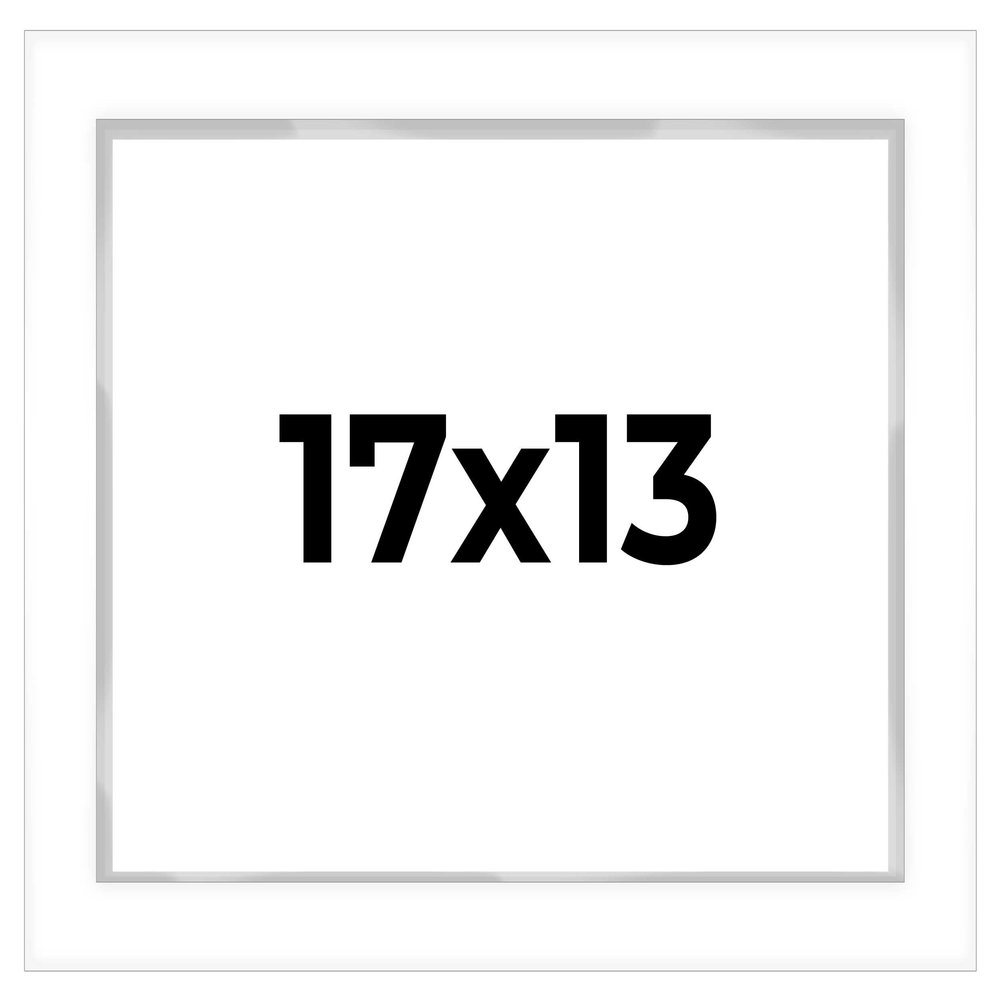 17x13 Shadow Box White Display Frame 1 Inch Deep | 1.5 Inch Wide Moulding | Includes Shatter Resistant Acrylic Plexiglass, Acid-Free Backing and Hanging Hardware