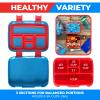 Bento Box with Insulated Lunch Bag, Ice Pack & Water Bottle Set for Kids - 5 Compartments Removable Tray Lunches or Snack Container Boys Toddlers Daycare Pre-School, Blue Pirates view 4