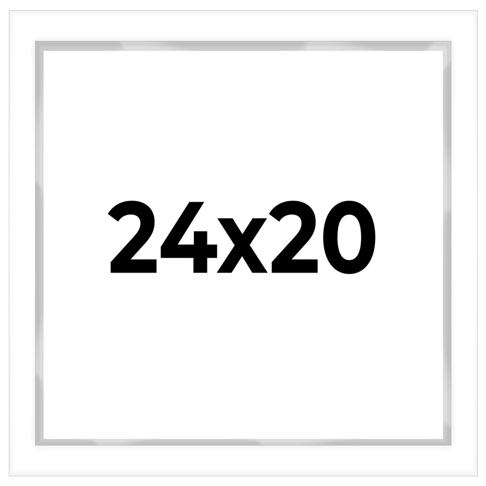 24x20 Shadow Box White Display Frame 1 Inch Deep | 1.5 Inch Wide Moulding | Includes Shatter Resistant Acrylic Plexiglass, Acid-Free Backing and Hanging Hardware