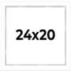 24x20 Shadow Box White Display Frame 1 Inch Deep | 1.5 Inch Wide Moulding | Includes Shatter Resistant Acrylic Plexiglass, Acid-Free Backing and Hanging Hardware view 1