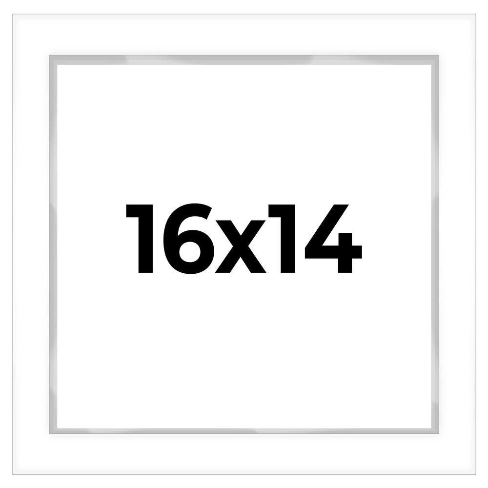 16x14 Shadow Box White Display Frame 1 Inch Deep | 1.5 Inch Wide Moulding | Includes Shatter Resistant Acrylic Plexiglass, Acid-Free Backing and Hanging Hardware