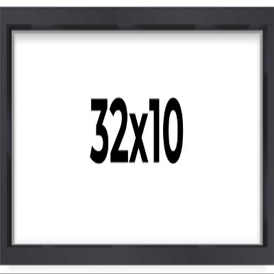 10x32 Shadow Box Frame Contemporary Black | 3/4" Depth of Usable Space| Interior Size 10x32 or 32x10 Inches| UV Resistant Acrylic, Acid-Free Backing, Wall Hangers | Made in USA