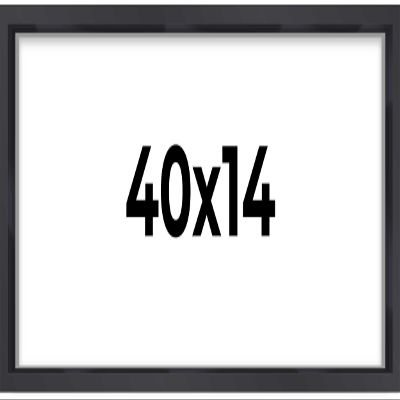 14x40 Shadow Box Frame Contemporary Black | 3/4" Depth of Usable Space| Interior Size 14x40 or 40x14 Inches| UV Resistant Acrylic, Acid-Free Backing, Wall Hangers | Made in USA