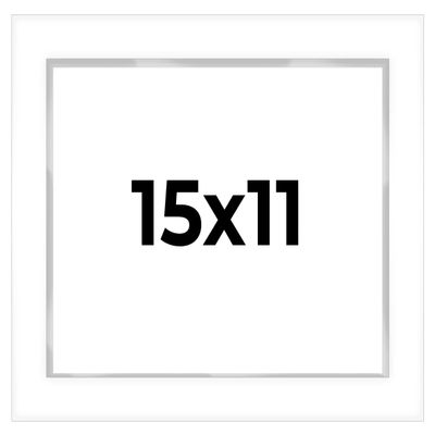 15x11 Shadow Box White Display Frame 1 Inch Deep | 1.5 Inch Wide Moulding | Includes Shatter Resistant Acrylic Plexiglass, Acid-Free Backing and Hanging Hardware