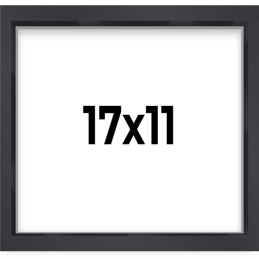 11x17 Shadow Box Frame Contemporary Black | 3/4" Depth of Usable Space| Interior Size 11x17 or 17x11 Inches| UV Resistant Acrylic, Acid-Free Backing, Wall Hangers | Made in USA