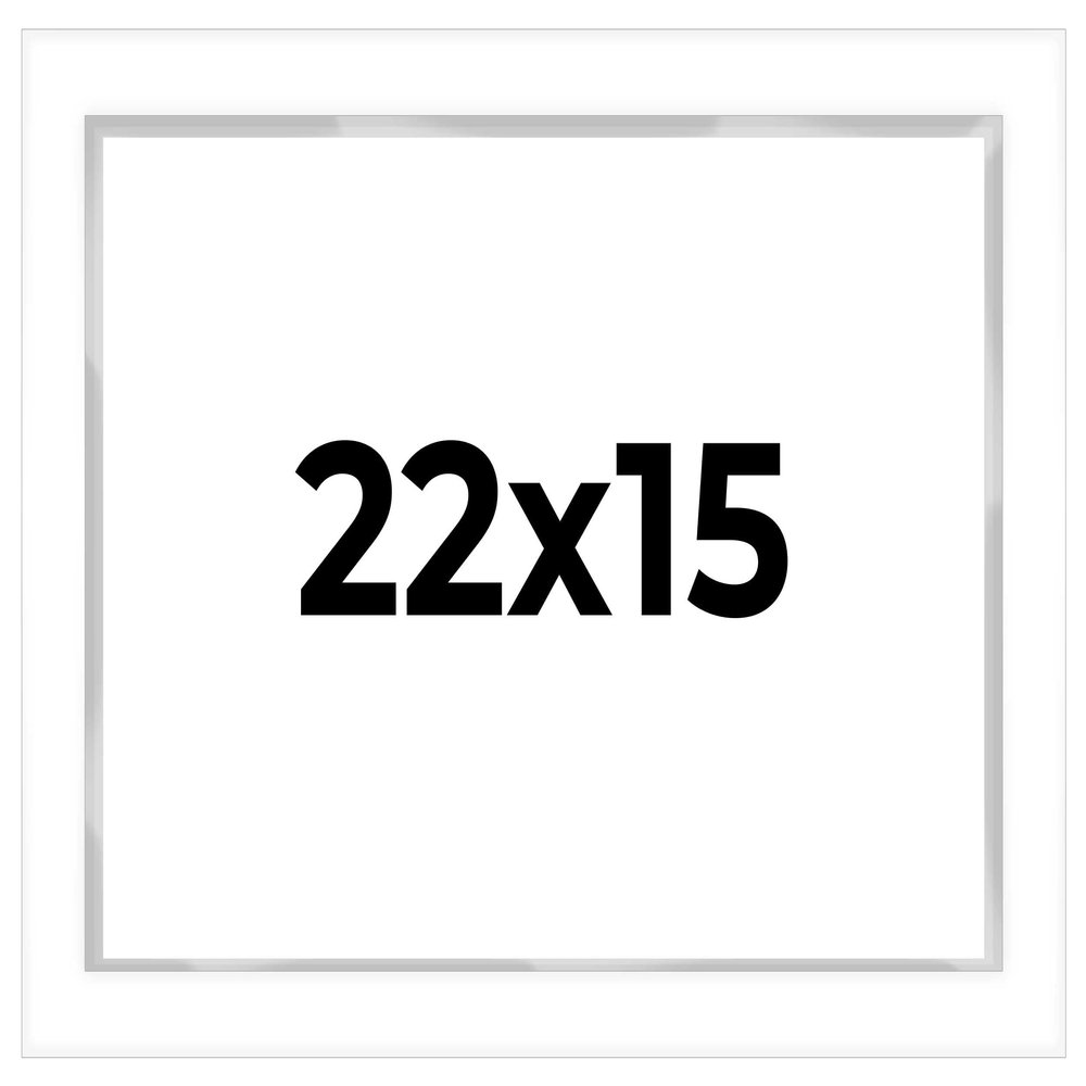 22x15 Shadow Box White Display Frame 1 Inch Deep | 1.5 Inch Wide Moulding | Includes Shatter Resistant Acrylic Plexiglass, Acid-Free Backing and Hanging Hardware