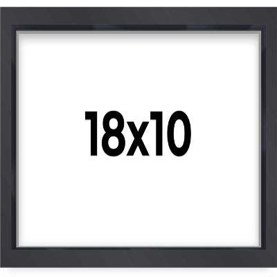 10x18 Shadow Box Frame Contemporary Black | 3/4" Depth of Usable Space| Interior Size 10x18 or 18x10 Inches| UV Resistant Acrylic, Acid-Free Backing, Wall Hangers | Made in USA