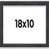 10x18 Shadow Box Frame Contemporary Black | 3/4" Depth of Usable Space| Interior Size 10x18 or 18x10 Inches| UV Resistant Acrylic, Acid-Free Backing, Wall Hangers | Made in USA view 1
