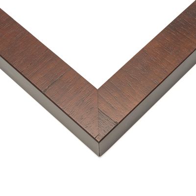 24x19 Shadow Box Brown Walnut Wood Texture Display Frame | 1 Inch Deep | 1.375 Inch Moulding Width | Includes Shatter Resistant Acrylic Plexiglass, Backing and Hanging Hardware