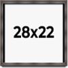 28x22 Shadow Box Brown Old World Walnut Burl Display Frame | 2.5 Inches Deep | 1.25 Inch Moulding Width | Includes Shatter Resistant Acrylic Plexiglass, Backing and Hanging Hardware view 1