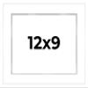 12x9 Shadow Box White Display Frame 1 Inch Deep | 1.5 Inch Wide Moulding | Includes Shatter Resistant Acrylic Plexiglass, Acid-Free Backing and Hanging Hardware view 1