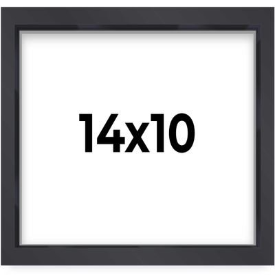 10x14 Shadow Box Frame Contemporary Black | 3/4" Depth of Usable Space| Interior Size 10x14 or 14x10 Inches| UV Resistant Acrylic, Acid-Free Backing, Wall Hangers | Made in USA
