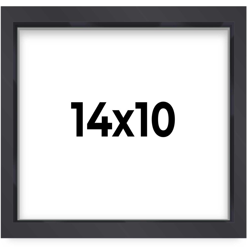10x14 Shadow Box Frame Contemporary Black | 3/4" Depth of Usable Space| Interior Size 10x14 or 14x10 Inches| UV Resistant Acrylic, Acid-Free Backing, Wall Hangers | Made in USA