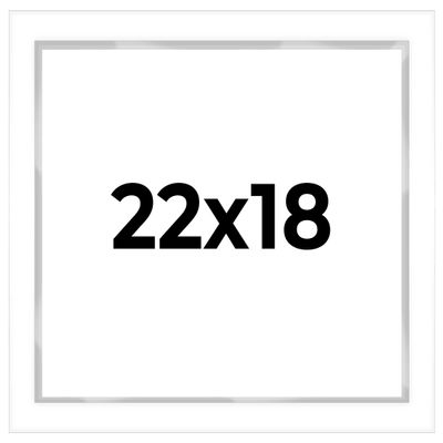 22x18 Shadow Box White Display Frame 1 Inch Deep | 1.5 Inch Wide Moulding | Includes Shatter Resistant Acrylic Plexiglass, Acid-Free Backing and Hanging Hardware