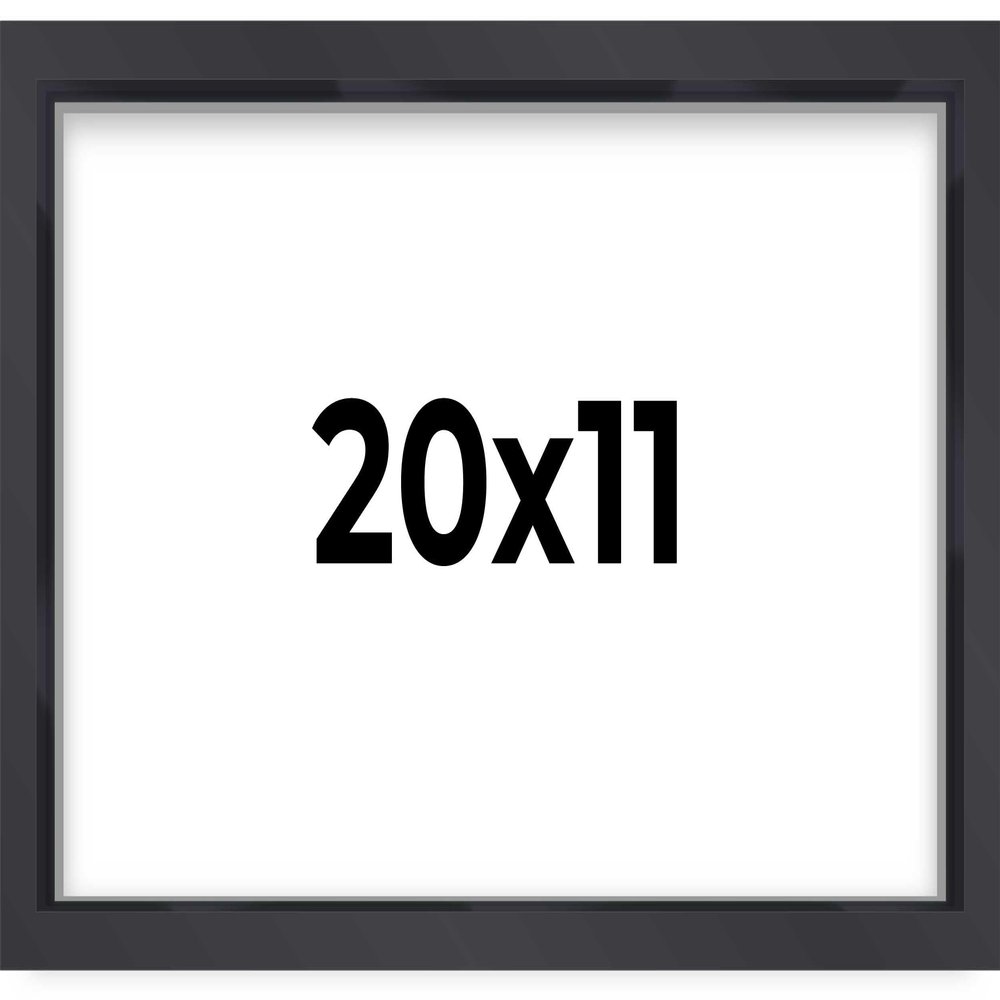 11x20 Shadow Box Frame Contemporary Black | 3/4" Depth of Usable Space| Interior Size 11x20 or 20x11 Inches| UV Resistant Acrylic, Acid-Free Backing, Wall Hangers | Made in USA