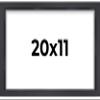 11x20 Shadow Box Frame Contemporary Black | 3/4" Depth of Usable Space| Interior Size 11x20 or 20x11 Inches| UV Resistant Acrylic, Acid-Free Backing, Wall Hangers | Made in USA view 1