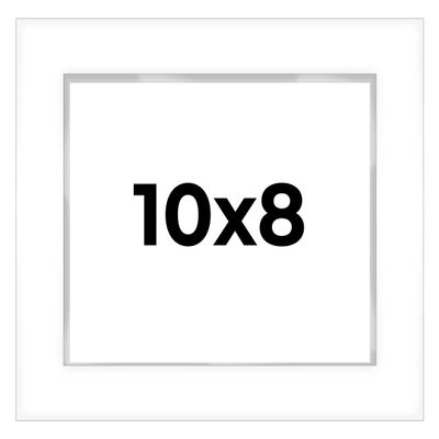 10x8 Shadow Box White Display Frame 1 Inch Deep | 1.5 Inch Wide Moulding | Includes Shatter Resistant Acrylic Plexiglass, Acid-Free Backing and Hanging Hardware