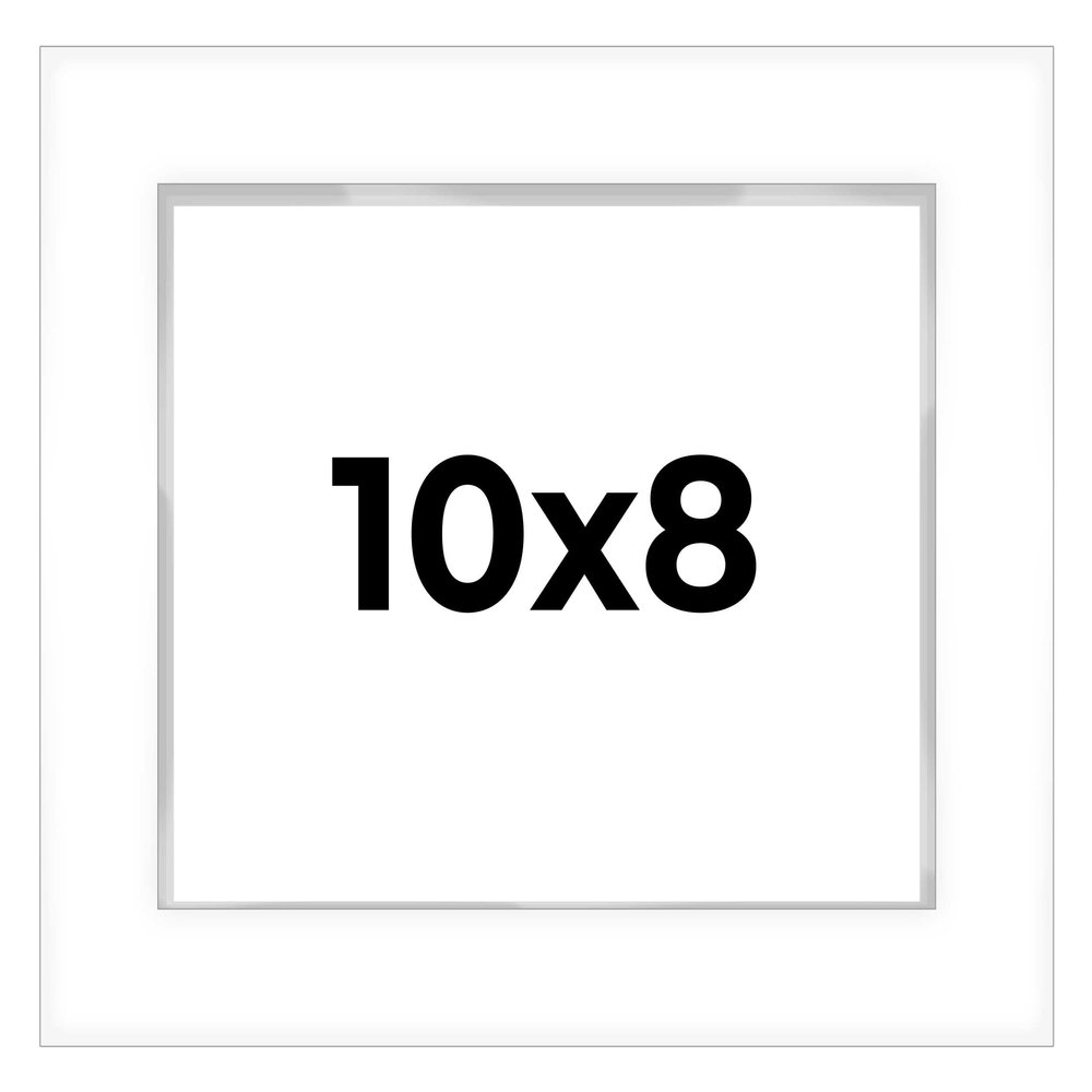 10x8 Shadow Box White Display Frame 1 Inch Deep | 1.5 Inch Wide Moulding | Includes Shatter Resistant Acrylic Plexiglass, Acid-Free Backing and Hanging Hardware