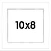 10x8 Shadow Box White Display Frame 1 Inch Deep | 1.5 Inch Wide Moulding | Includes Shatter Resistant Acrylic Plexiglass, Acid-Free Backing and Hanging Hardware view 1