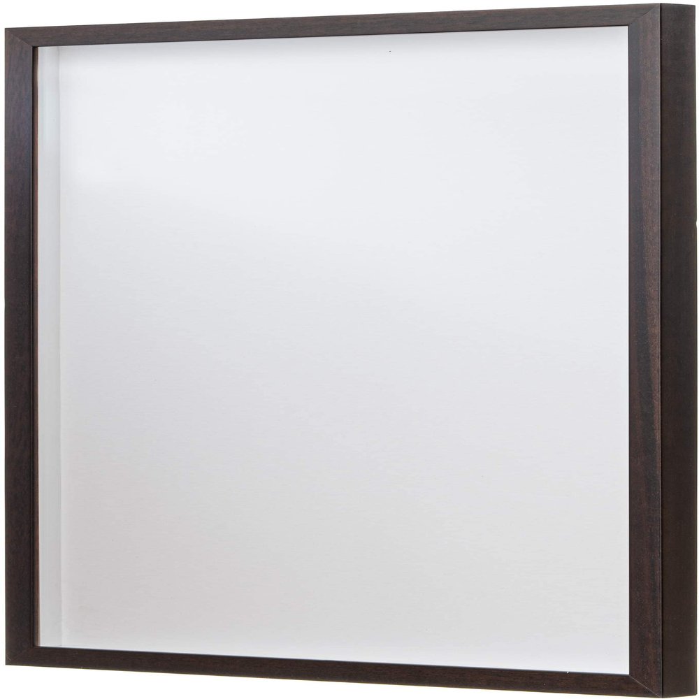 10x18 Shadow Box Frame Traditional Walnut Finish | 1" Depth of Usable Space| Vertical or Horizontal Display | UV Resistant Acrylic, Acid-Free Backing, Hangers | Made in USA