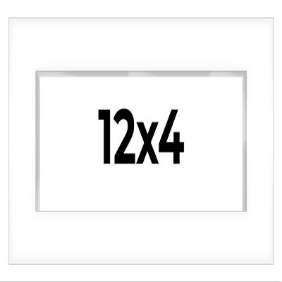 12x4 Shadow Box White Display Frame 1 Inch Deep | 1.5 Inch Wide Moulding | Includes Shatter Resistant Acrylic Plexiglass, Acid-Free Backing and Hanging Hardware - 12x4 Inch Frame