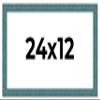 Poster Palooza 24x12 Frame Blue Teal Distressed Solid Wood Picture Frame | 1.25 Inch Moulding Width | Includes UV Acrylic Plexiglass, Foam Board Backing & Hanging Hardware Included view 1