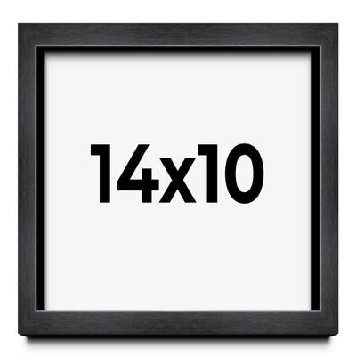 10x14 Shadow Box Frame Charcoal Black | 1" Depth of Usable Space| Vertical or Horizontal Display | Interior Size 10x14 or 14x10 Inches| UV Resistant Acrylic, Acid-Free Backing, Hangers | Made in USA