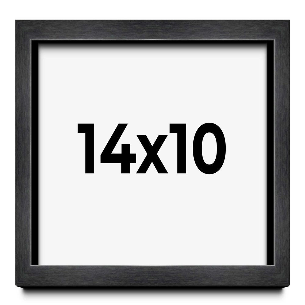 10x14 Shadow Box Frame Charcoal Black | 1" Depth of Usable Space| Vertical or Horizontal Display | Interior Size 10x14 or 14x10 Inches| UV Resistant Acrylic, Acid-Free Backing, Hangers | Made in USA