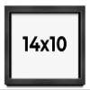 10x14 Shadow Box Frame Charcoal Black | 1" Depth of Usable Space| Vertical or Horizontal Display | Interior Size 10x14 or 14x10 Inches| UV Resistant Acrylic, Acid-Free Backing, Hangers | Made in USA view 1