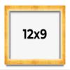 12x9 Shadow Box Vintage Gold Leaf Block Display Frame | Solid Wood 1.5 Inches Deep | 1 Inch Mouding Width | Includes Shatter Resistant Acrylic Plexiglass, Backing and Hanging Hardware view 1