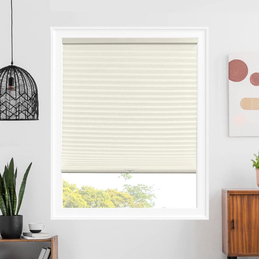 CHICOLOGY Cellular Shades, Window Blinds Cordless, Blinds for Windows, Window Shades for Home, Window Coverings, Cellular Blinds, Door Blinds, Light Filtering Montana Buttercream, 18" W X 48" H
