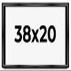 38x20 Shadow Box Black Beveled Display Frame | 1.5 Inches Deep | 1 Inch Wide Moulding | Includes Shatter Resistant Acrylic Plexiglas, Acid-Free Backing and Hanging Hardware view 1