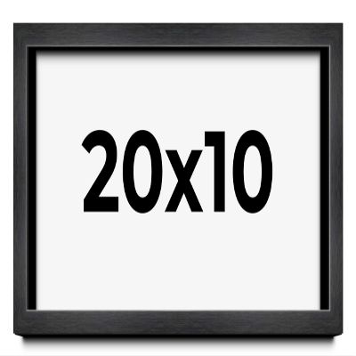 10x20 Shadow Box Frame Charcoal Black | 1" Depth of Usable Space| Vertical or Horizontal Display | Interior Size 10x20 or 20x10 Inches| UV Resistant Acrylic, Acid-Free Backing, Hangers | Made in USA