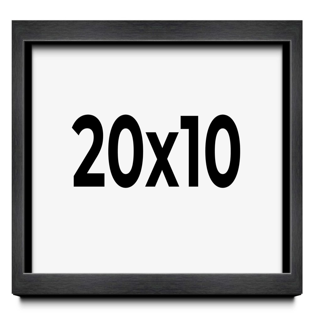 10x20 Shadow Box Frame Charcoal Black | 1" Depth of Usable Space| Vertical or Horizontal Display | Interior Size 10x20 or 20x10 Inches| UV Resistant Acrylic, Acid-Free Backing, Hangers | Made in USA