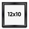 12x10 Shadow Box Black Beveled Display Frame | 1.5 Inch Deep | 0.75 Inch Moulding Width | Includes Shatter Resistant Acrylic Plexiglass, Backing and Hanging Hardware view 1
