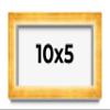 10x5 Shadow Box Vintage Gold Leaf Block Display Frame | Solid Wood 1.5 Inches Deep | 1 Inch Mouding Width | Includes Shatter Resistant Acrylic Plexiglass, Backing and Hanging Hardware view 1