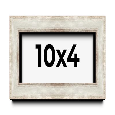 10x4 Shadow Box Brushed Rustic Silver Display Frame | 1.5 Inch Deep | 1.25 Moulding Width | Includes Shatter Resistant Acrylic Plexiglass, Backing, and Hanging Hardware