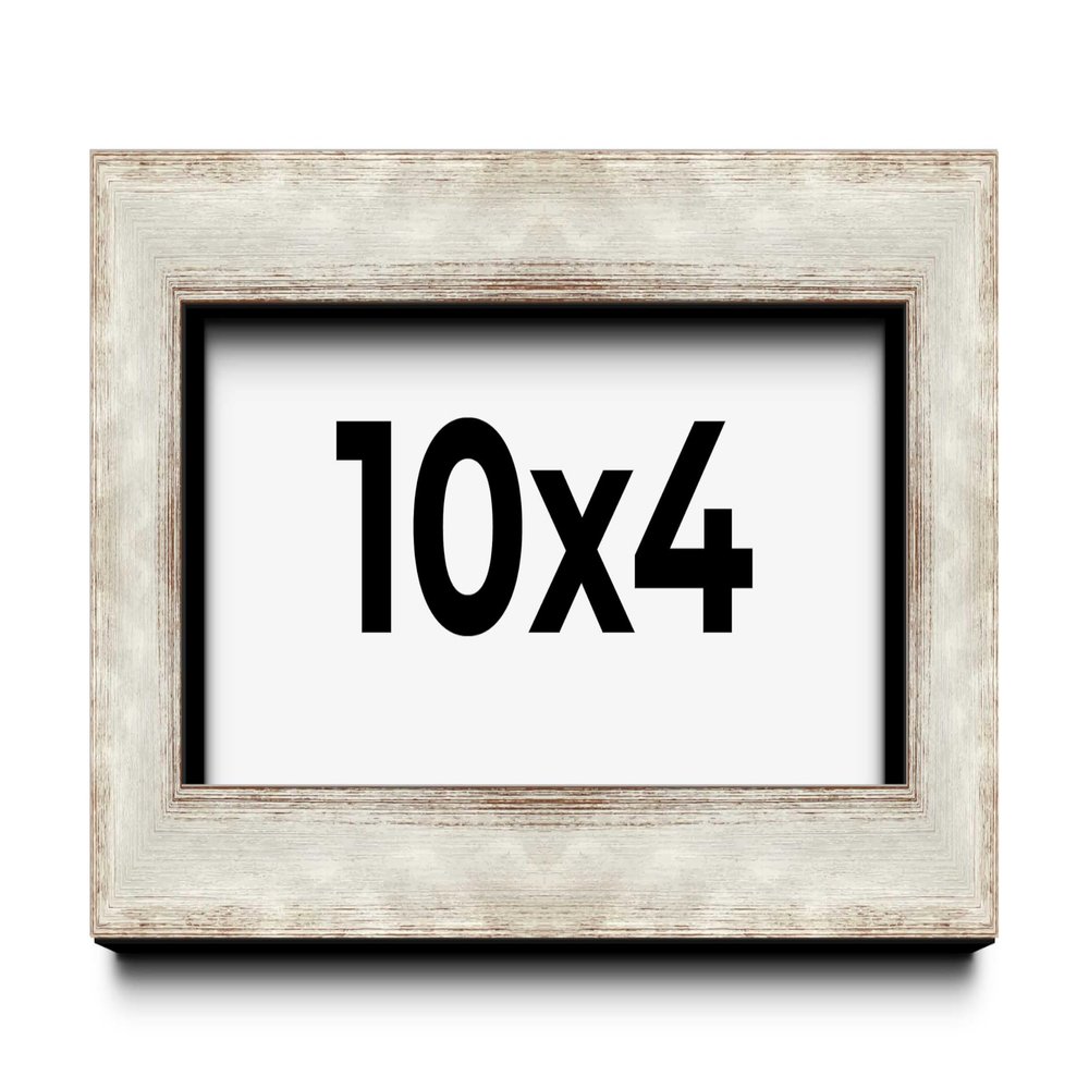 10x4 Shadow Box Brushed Rustic Silver Display Frame | 1.5 Inch Deep | 1.25 Moulding Width | Includes Shatter Resistant Acrylic Plexiglass, Backing, and Hanging Hardware