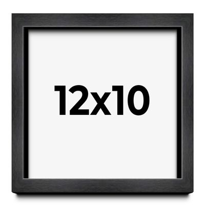 10x12 Shadow Box Frame Charcoal Black | 1" Depth of Usable Space| Vertical or Horizontal Display | Interior Size 10x12 or 12x10 Inches| UV Resistant Acrylic, Acid-Free Backing, Hangers | Made in USA
