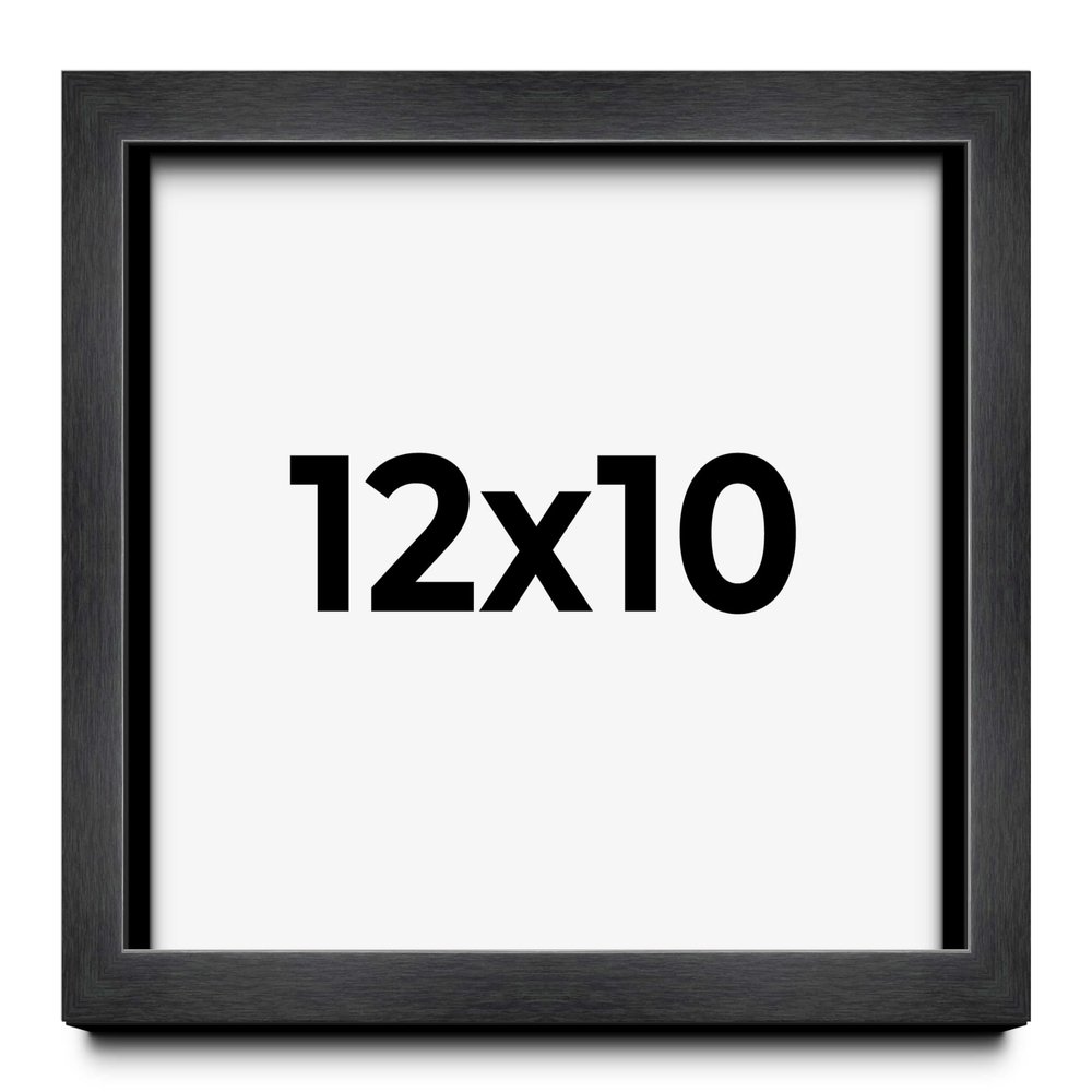 10x12 Shadow Box Frame Charcoal Black | 1" Depth of Usable Space| Vertical or Horizontal Display | Interior Size 10x12 or 12x10 Inches| UV Resistant Acrylic, Acid-Free Backing, Hangers | Made in USA