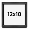 10x12 Shadow Box Frame Charcoal Black | 1" Depth of Usable Space| Vertical or Horizontal Display | Interior Size 10x12 or 12x10 Inches| UV Resistant Acrylic, Acid-Free Backing, Hangers | Made in USA view 1