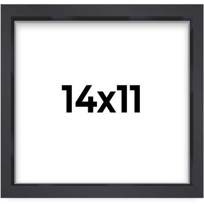 11x14 Shadow Box Frame Contemporary Black | 3/4" Depth of Usable Space| Interior Size 11x14 or 14x11 Inches| UV Resistant Acrylic, Acid-Free Backing, Wall Hangers | Made in USA