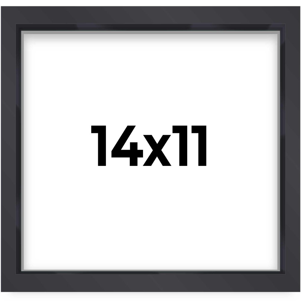 11x14 Shadow Box Frame Contemporary Black | 3/4" Depth of Usable Space| Interior Size 11x14 or 14x11 Inches| UV Resistant Acrylic, Acid-Free Backing, Wall Hangers | Made in USA