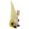 10.25" Yellow Gingham Hat Springtime Gnome with Chalk Board view 4
