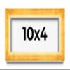 10x4 Shadow Box Vintage Gold Leaf Block Display Frame | Solid Wood 1.5 Inches Deep | 1 Inch Mouding Width | Includes Shatter Resistant Acrylic Plexiglass, Backing and Hanging Hardware view 1