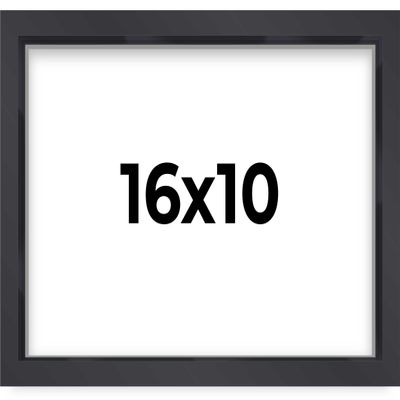 10x16 Shadow Box Frame Contemporary Black | 3/4" Depth of Usable Space| Interior Size 10x16 or 16x10 Inches| UV Resistant Acrylic, Acid-Free Backing, Wall Hangers | Made in USA