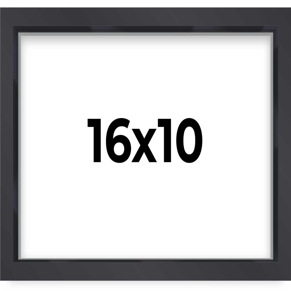 10x16 Shadow Box Frame Contemporary Black | 3/4" Depth of Usable Space| Interior Size 10x16 or 16x10 Inches| UV Resistant Acrylic, Acid-Free Backing, Wall Hangers | Made in USA